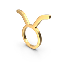 Gold Taurus Sign PNG & PSD Images