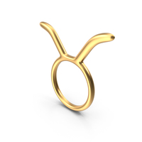 Gold Taurus Sign PNG & PSD Images