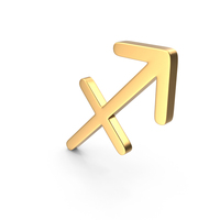 Gold Sagittarius Sign PNG & PSD Images