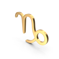 Gold Capricorn Sign PNG & PSD Images