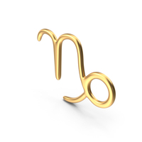 Gold Capricorn Sign PNG & PSD Images