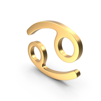 Gold Cancer Sign PNG & PSD Images