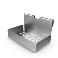 Hanging Bathroom Storage Box 2 Stainless Steel Brushed PNG & PSD Images