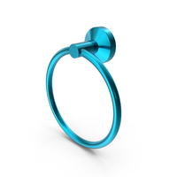 Chrome Plated Wall Mounted Towel Ring Blue PNG & PSD Images