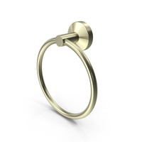 Silver Effect Chrome Plated Wall Mounted Towel Ring Taupe PNG & PSD Images