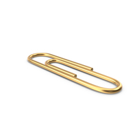 Paper Clip Gold PNG & PSD Images