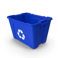 Recycling Bin Blue Empty Clean PNG & PSD Images