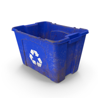 Recycling Bin Blue Empty Dirty PNG & PSD Images