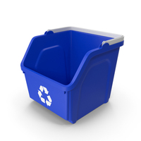 Recycling Bin Blue Empty Clean PNG & PSD Images