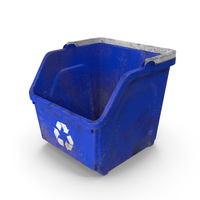 Recycling Bin Blue Empty Dirty PNG & PSD Images
