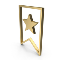 Bookmark Star Golden Icon PNG & PSD Images