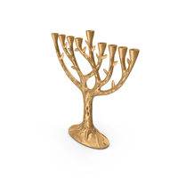 Hanukkah Gold Candelabrum PNG & PSD Images