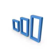 Three Rectangular Bar Graph Frame Symbol PNG & PSD Images