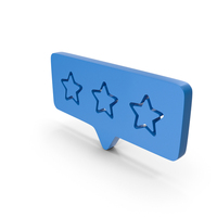 Three Star Rating Chat Bubble Symbol PNG & PSD Images
