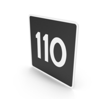 Swedish Sign Maximum Recommended Speed 110 PNG & PSD Images