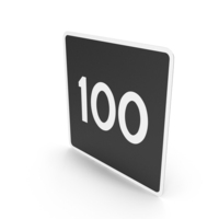 Swedish 100 Maximum Recommended Speed Sign PNG & PSD Images