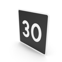 Swedish 30 Maximum Recommended Speed Sign PNG & PSD Images