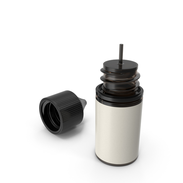 Open Dark Vape Bottle PNG & PSD Images