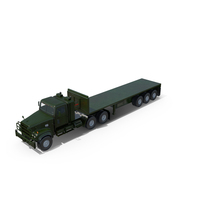 M915A5 Truck with Flatbed PNG & PSD Images