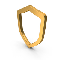Shield Icon Gold PNG & PSD Images