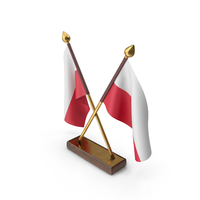 Poland Cloth Two Flags Stand PNG & PSD Images