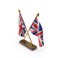 United Kingdom Cloth Two Flags Stand PNG & PSD Images