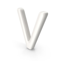Porcelain Letter V PNG & PSD Images