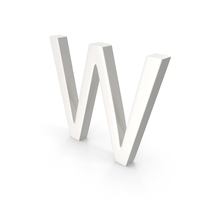 Porcelain Letter W PNG & PSD Images