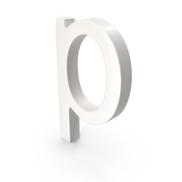 Porcelain Alphabet P PNG & PSD Images