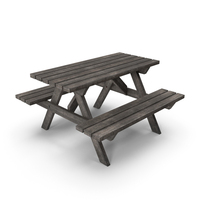 Brown Dirty Picnic Table PNG & PSD Images