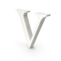 Porcelain Letter V PNG & PSD Images