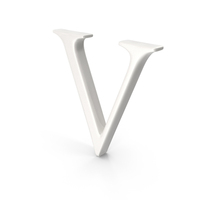 Porcelain Letter V PNG & PSD Images