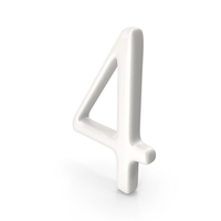 Porcelain Number 4 PNG & PSD Images