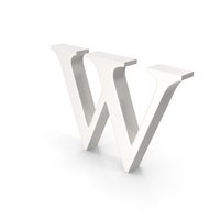 Porcelain Letter W PNG & PSD Images