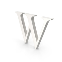 Porcelain Letter W PNG & PSD Images