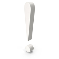 Porcelain Exclamation Mark Symbol PNG & PSD Images