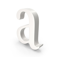 Porcelain Alphabet A PNG & PSD Images