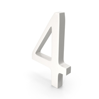 Porcelain Number 4 PNG & PSD Images