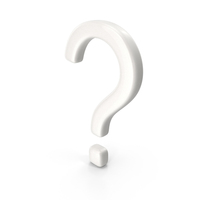 Porcelain Question Mark Symbol PNG & PSD Images