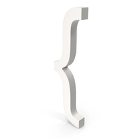 Porcelain Opening Bracket Symbol PNG & PSD Images