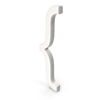 Porcelain Opening Bracket Symbol PNG & PSD Images