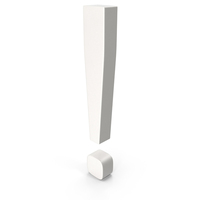 Porcelain Exclamation Mark Symbol PNG & PSD Images