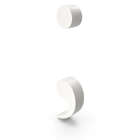 Porcelain Semicolon Symbol PNG & PSD Images