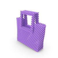 Violet Beaded Bag With Square Handle PNG & PSD Images