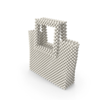 White Beaded Bag With Square Handle PNG & PSD Images