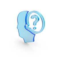 Man Thinking With Question Mark Symbol PNG & PSD Images