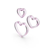 Three Heart Frames Decorative PNG & PSD Images