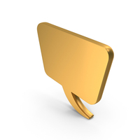 Gold Message Speech Bubble Icon PNG & PSD Images