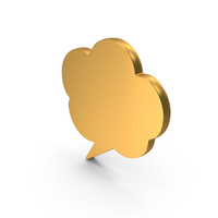 Message Speech Bubble Icon Gold PNG & PSD Images