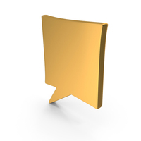 Gold Message Speech Bubble Icon PNG & PSD Images
